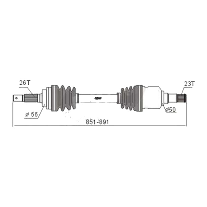 BW Driveshaft Assembly CVS.1126BW