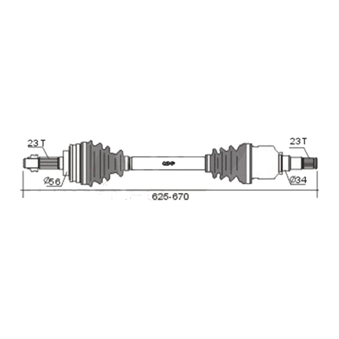 BW Driveshaft Assembly CVS.1127BW
