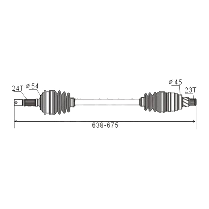 BW Driveshaft Assembly CVS.113BW