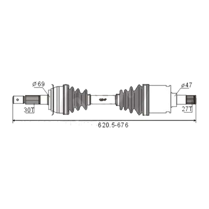 BW Driveshaft Assembly CVS.1163BW