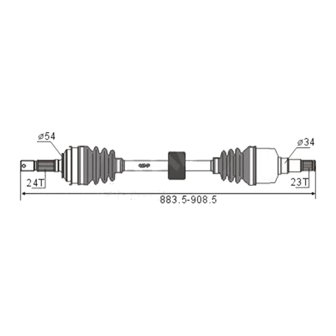 BW Driveshaft Assembly CVS.132BW
