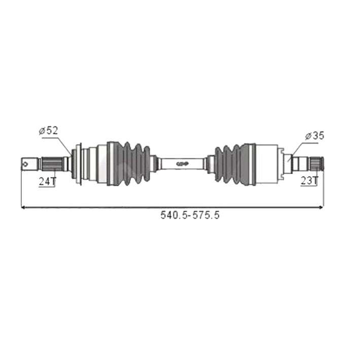 BW Driveshaft Assembly CVS.169BW