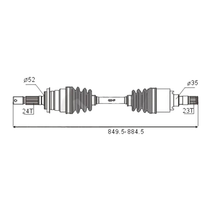 BW Driveshaft Assembly CVS.170BW