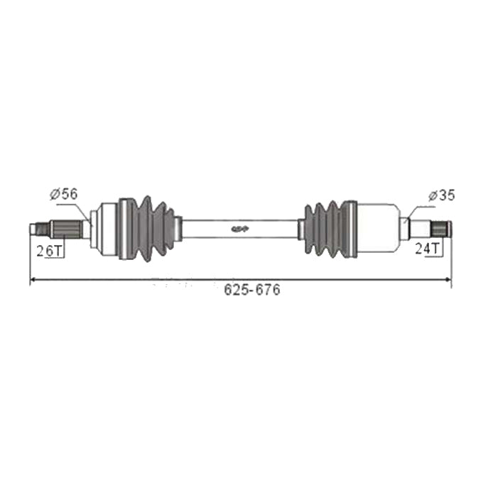 BW Driveshaft Assembly CVS.209BW