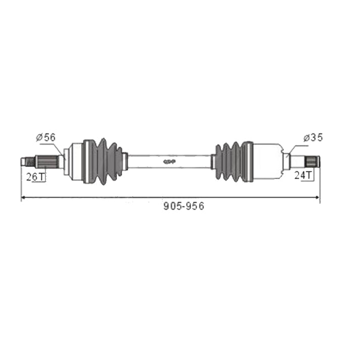 BW Driveshaft Assembly CVS.210BW