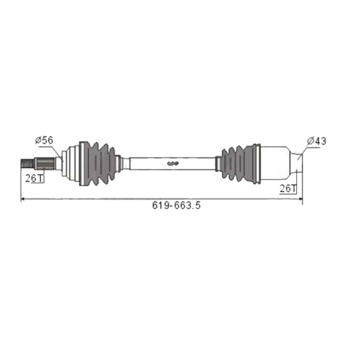 BW Driveshaft Assembly CVS.214BW