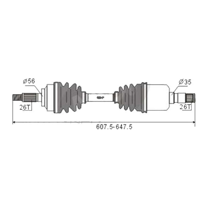 BW Driveshaft Assembly CVS.247BW