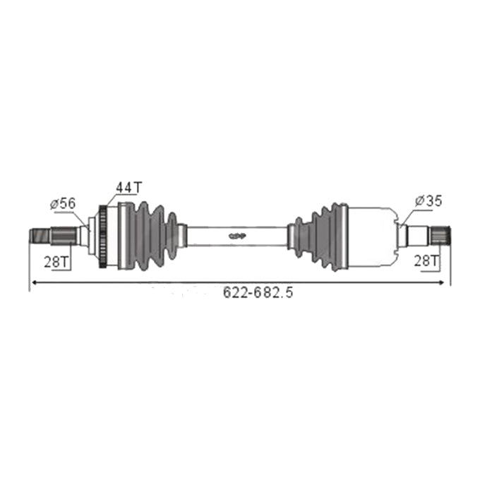 BW Driveshaft Assembly CVS.253BW