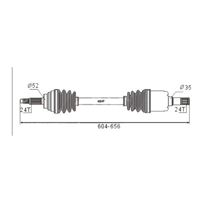 BW Driveshaft Assembly CVS.289BW