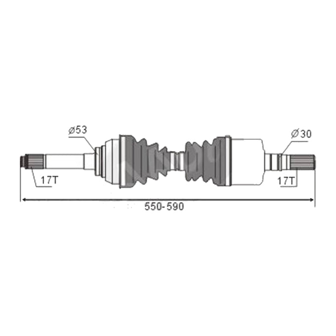 BW Driveshaft Assembly CVS.370BW