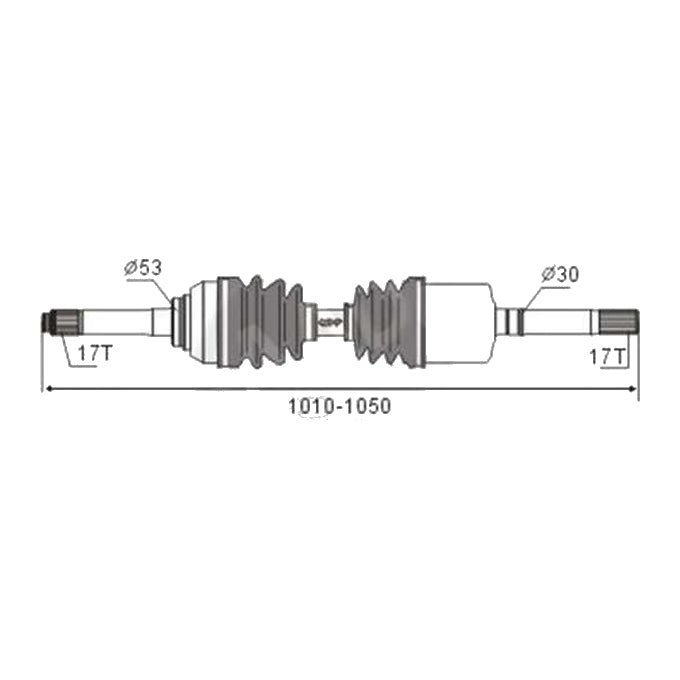 BW Driveshaft Assembly CVS.371BW