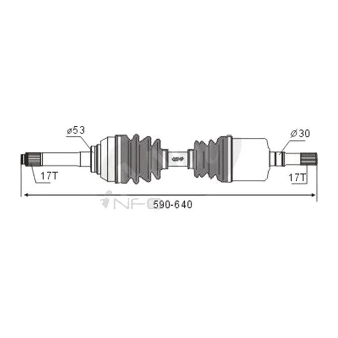 BW Driveshaft Assembly CVS.372BW