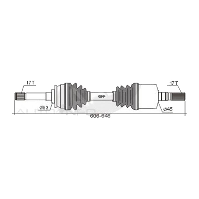 BW Driveshaft Assembly CVS.377BW