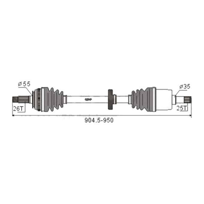 BW Driveshaft Assembly CVS.411BW