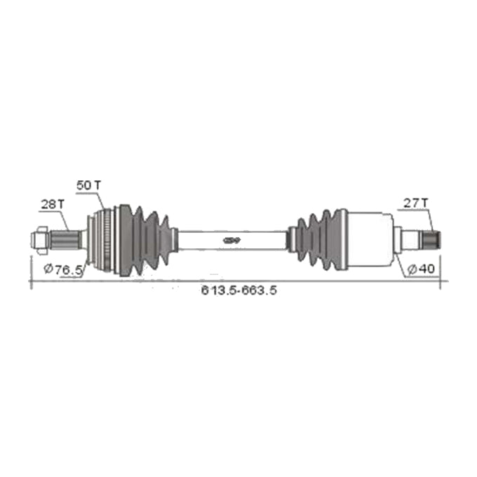 BW Driveshaft Assembly CVS.450BW
