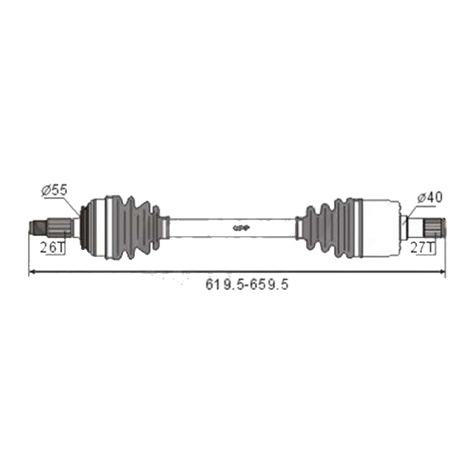 BW Driveshaft Assembly CVS.474BW