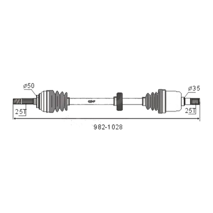 BW Driveshaft Assembly CVS.513BW