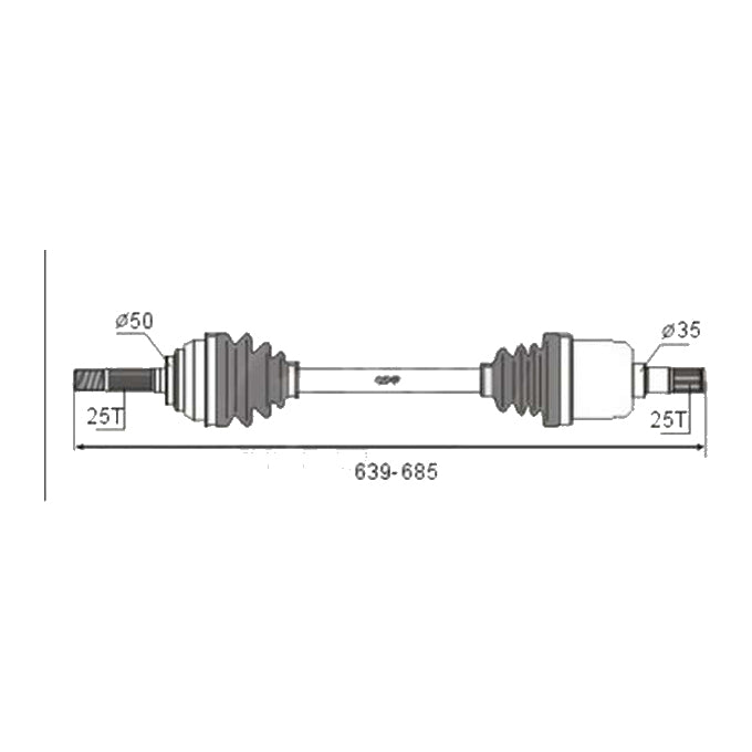 BW Driveshaft Assembly CVS.514BW