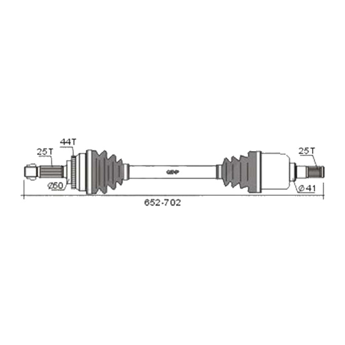 BW Driveshaft Assembly CVS.529BW