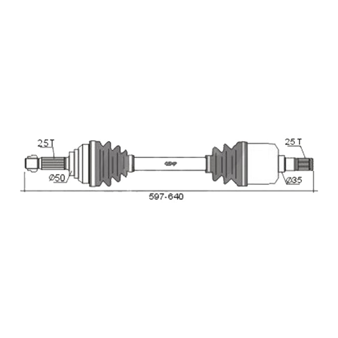 BW Driveshaft Assembly CVS.618BW