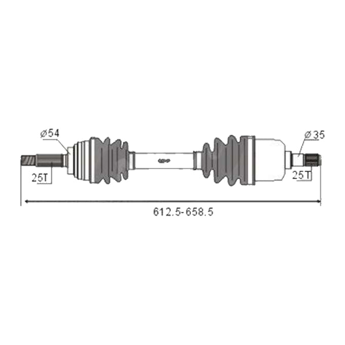 BW Driveshaft Assembly CVS.642BW