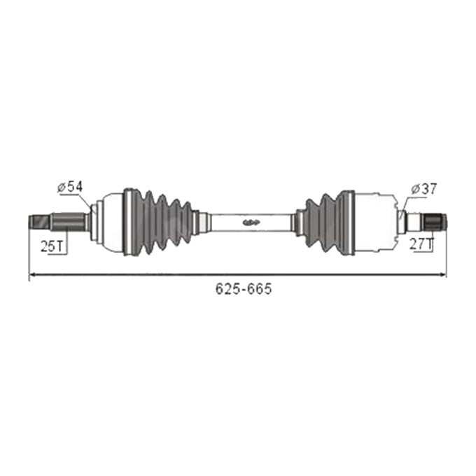 BW Driveshaft Assembly CVS.666BBW