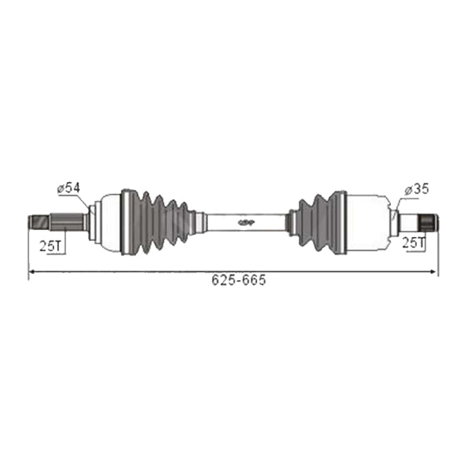 BW Driveshaft Assembly CVS.666BW