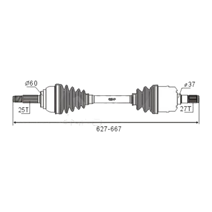 BW Driveshaft Assembly CVS.670BBW