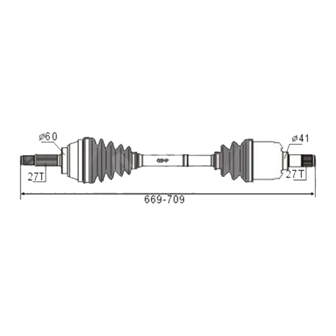 BW Driveshaft Assembly CVS.671BW