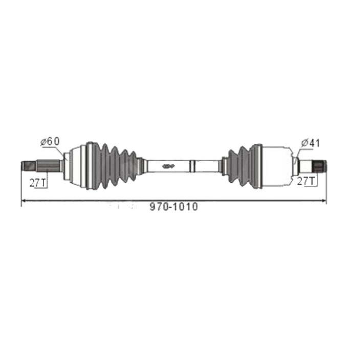 BW Driveshaft Assembly CVS.672BW