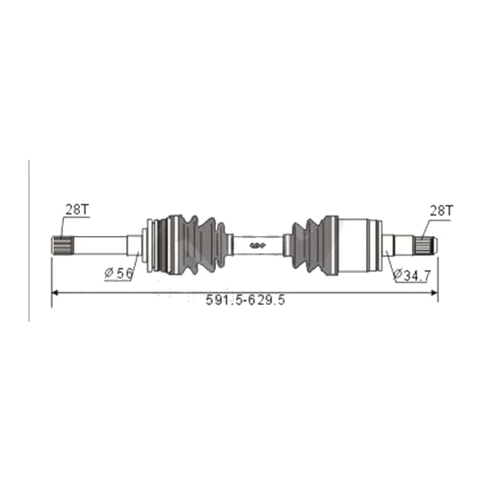 BW Driveshaft Assembly CVS.691BBW