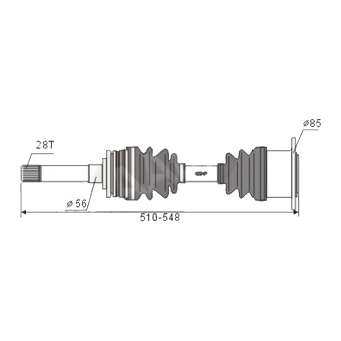 BW Driveshaft Assembly CVS.692BW
