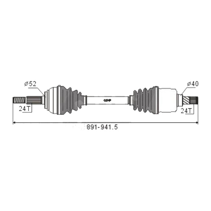 BW Driveshaft Assembly CVS.810BW