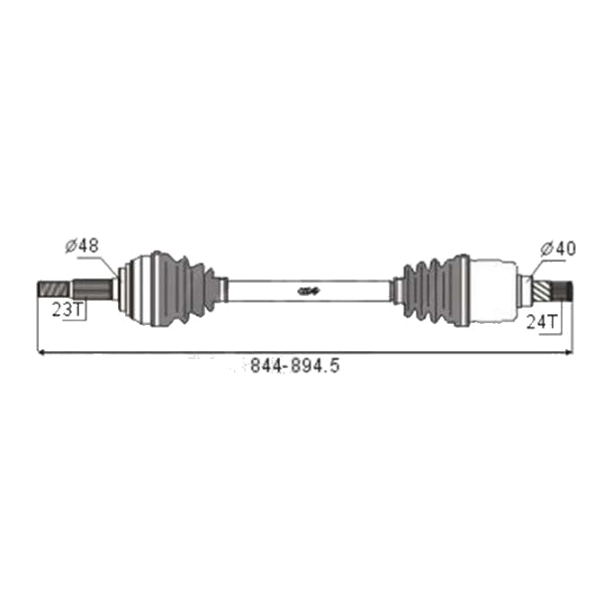 BW Driveshaft Assembly CVS.830BW