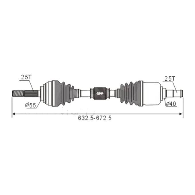 BW Driveshaft Assembly CVS.837BW