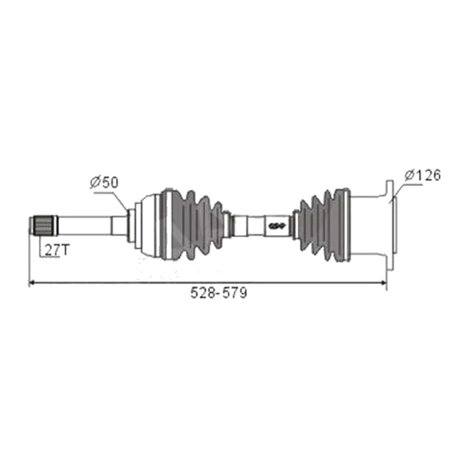 BW Driveshaft Assembly CVS.875BW