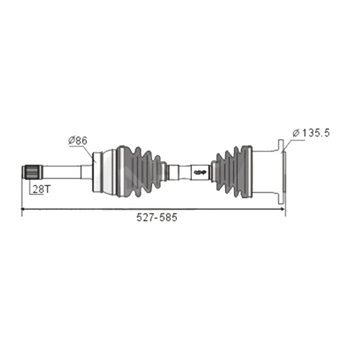 BW Driveshaft Assembly CVS.877BW