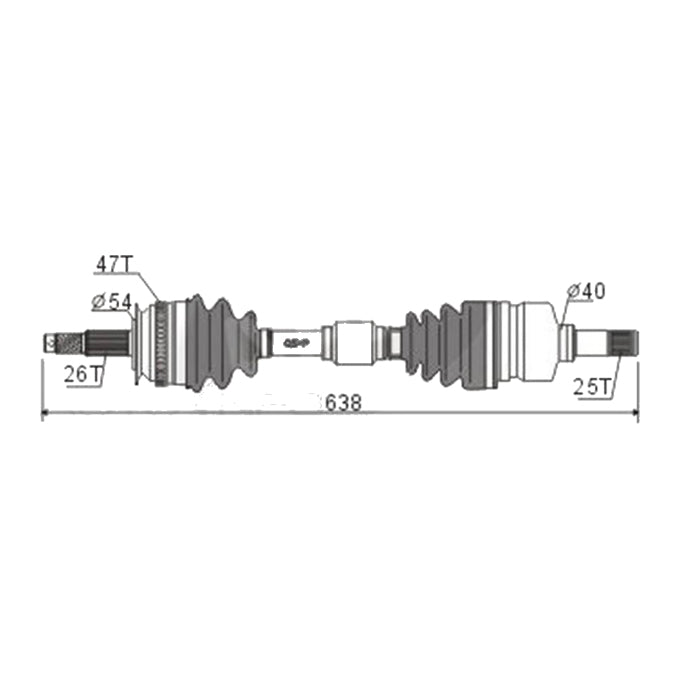 BW Driveshaft Assembly CVS.CH05BW