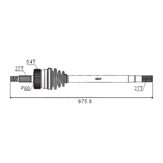 BW Driveshaft Assembly CVS.CH92BW