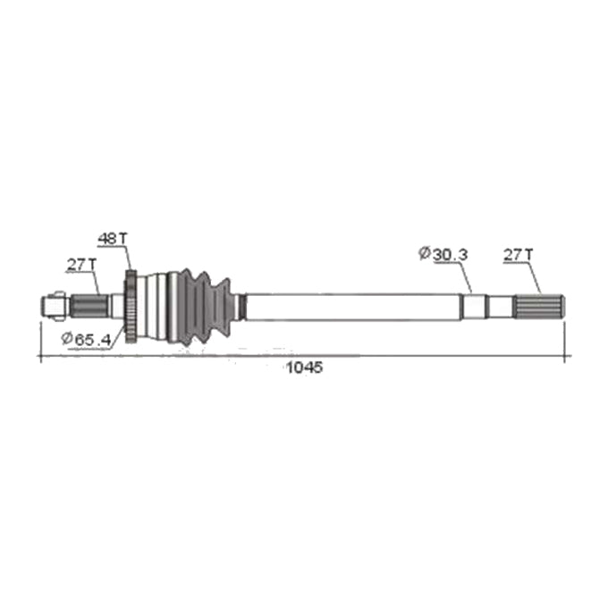 BW Driveshaft Assembly CVS.CH94BW