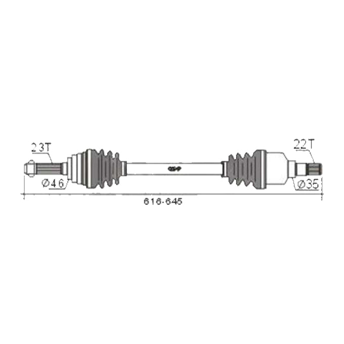 BW Driveshaft Assembly CVS.DW51BW