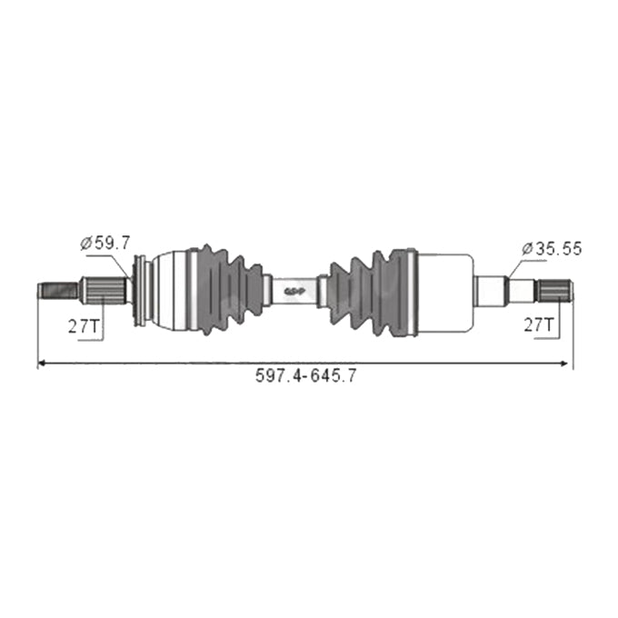 BW Driveshaft Assembly CVS.FD81BW