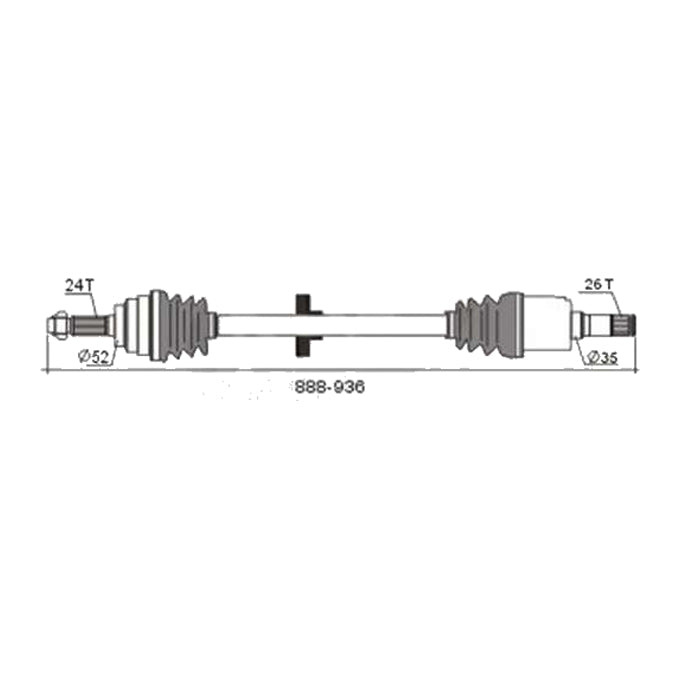 BW Driveshaft Assembly CVS.KA12BW
