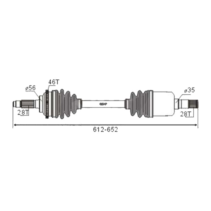 BW Driveshaft Assembly CVS.KA13BW