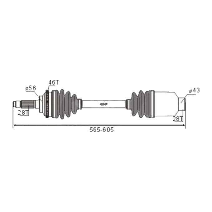 BW Driveshaft Assembly CVS.KA14BW