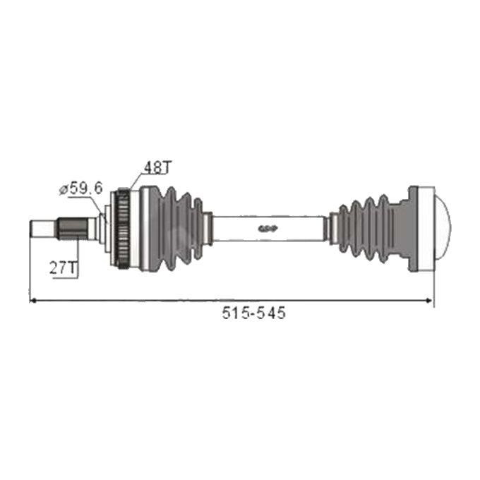 BW Driveshaft Assembly CVS.ME01BW