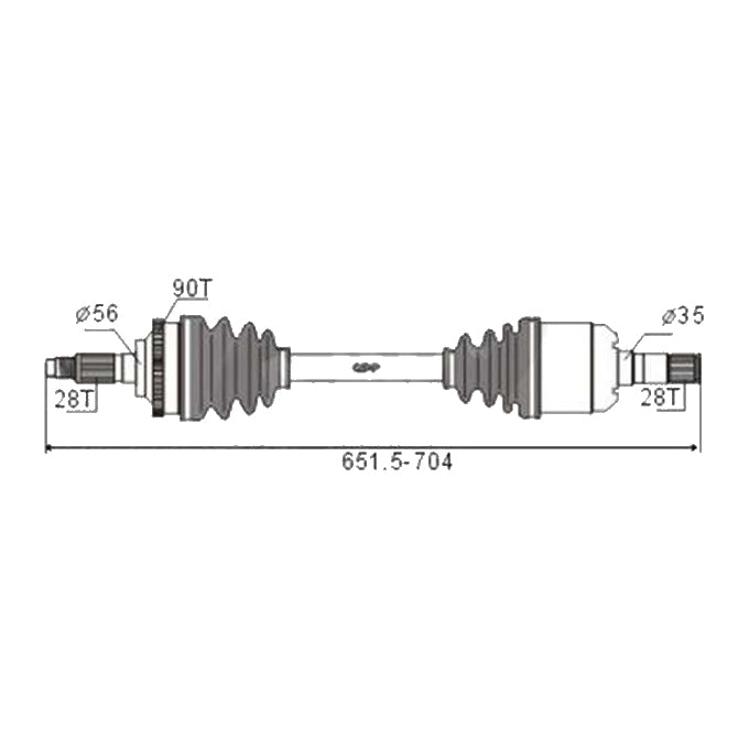 BW Driveshaft Assembly CVS.MZ23ABW