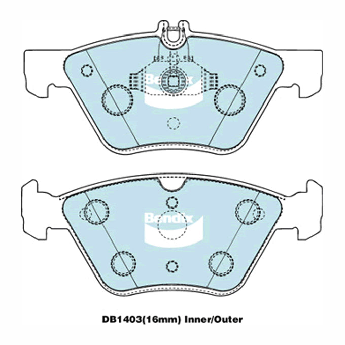 Bendix Euro+ Disc Pads DB1403EU