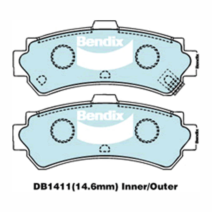 Bendix GCT Disc Pads DB1411GCT