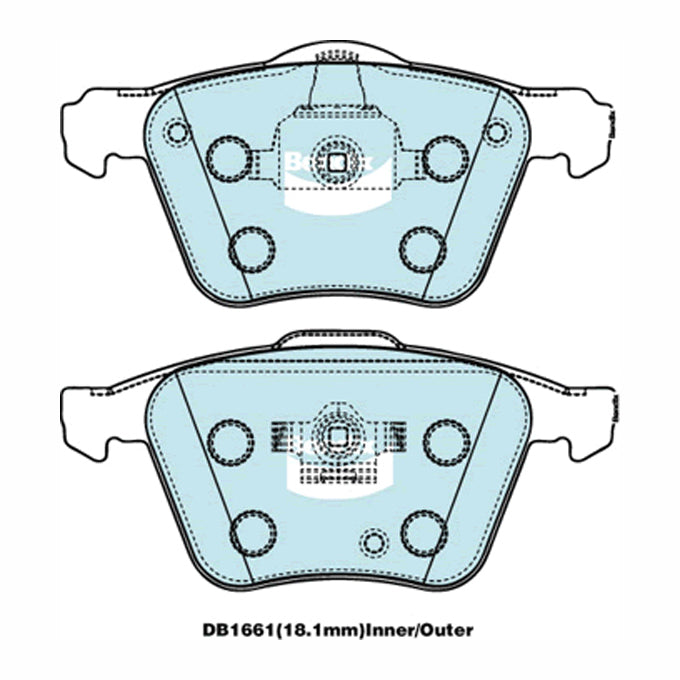 Bendix 4WD Disc Pads DB1661-4